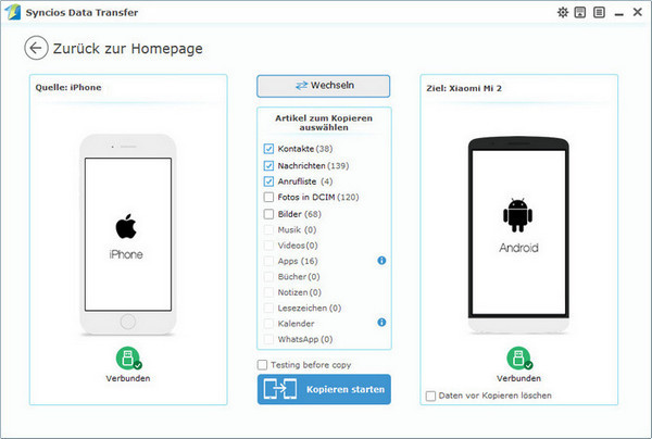 Dateien vom iOS auf Android übertragen