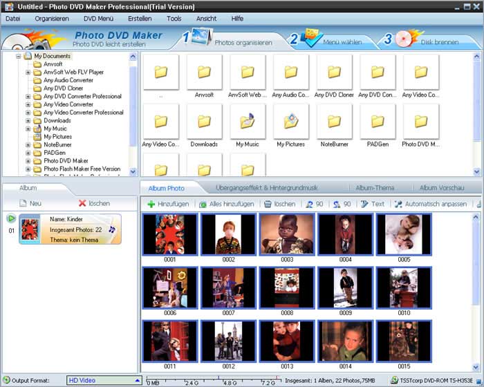 Features von Photo DVD Maker